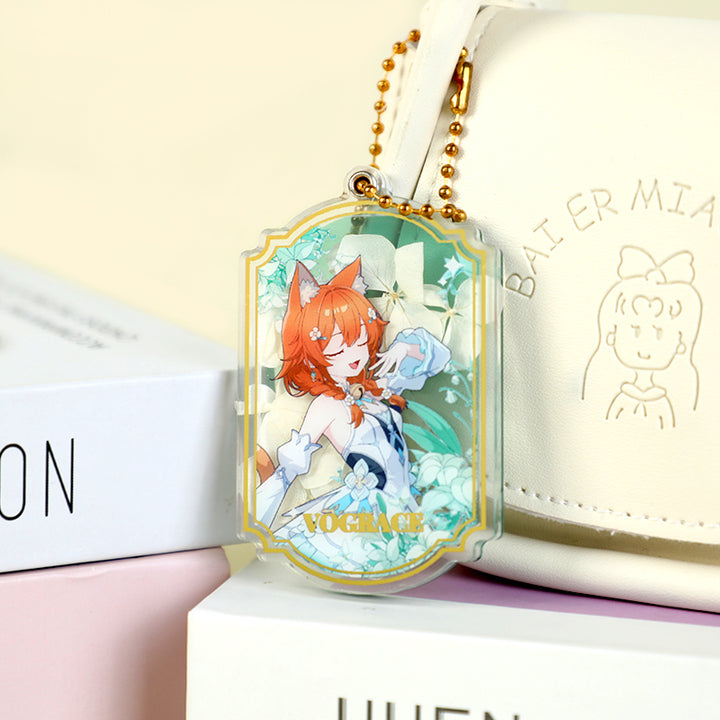 オリジナル押し花アクリルキーホルダー