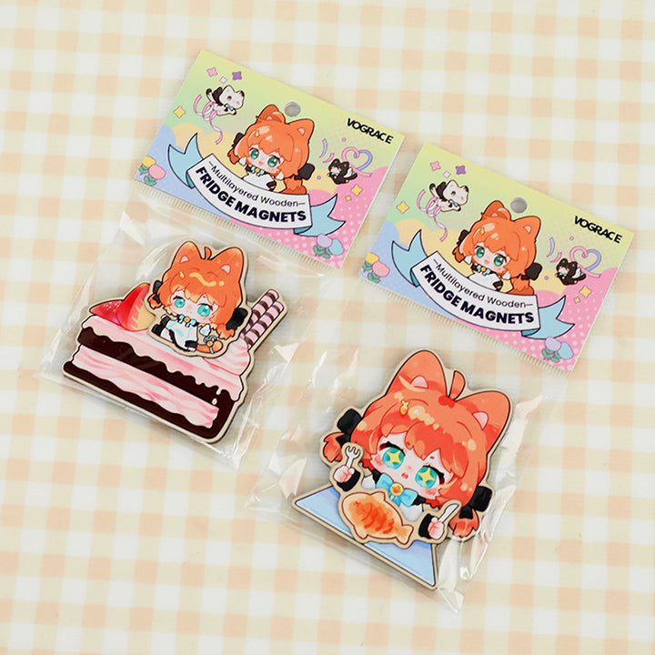 Custom Multilayer Wooden Fridge Magnets - VOGRACE