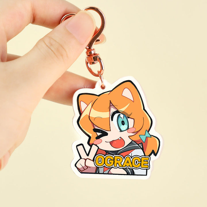 オリジナル不透明アクリルキーホルダー