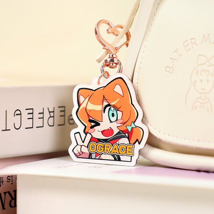 オリジナル不透明アクリルキーホルダー