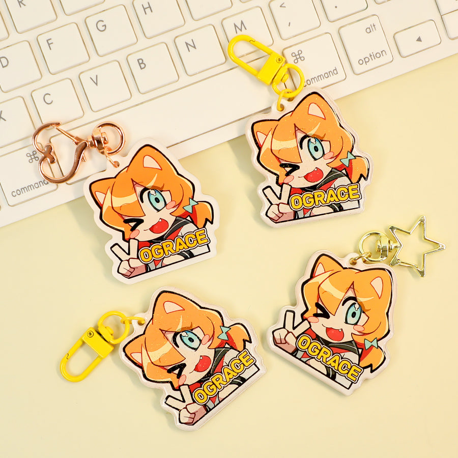 オリジナル不透明アクリルキーホルダー