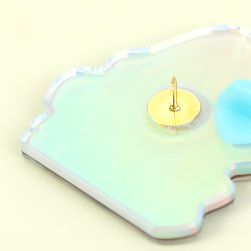 オリジナルホログラムアクリルピンバッジ