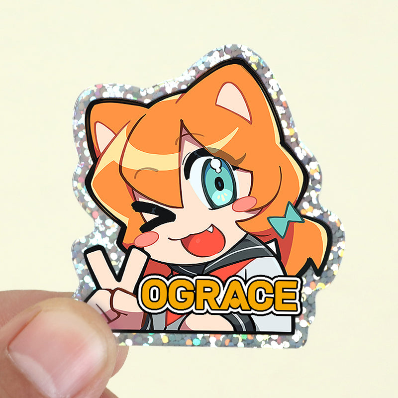 オリジナルホログラムアクリルピンバッジ