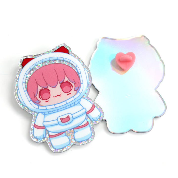 Custom Opaque Holographic Acrylic Pins - VOGRACE