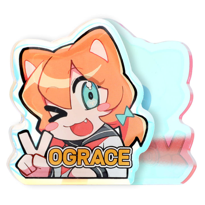 オリジナルオーロラアクリルピンバッジ