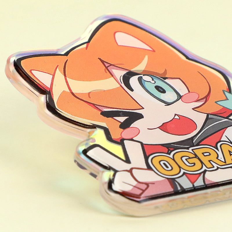 オリジナル角丸オーロラアクリルピンバッジ