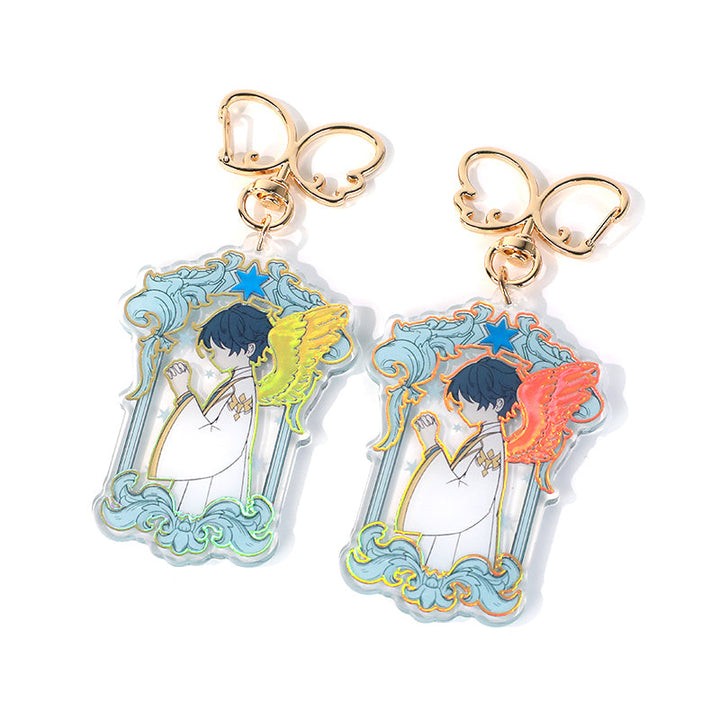 Custom Raised Foil Printing Cold Foil Stamping Acrylic Keychains - VOGRACE