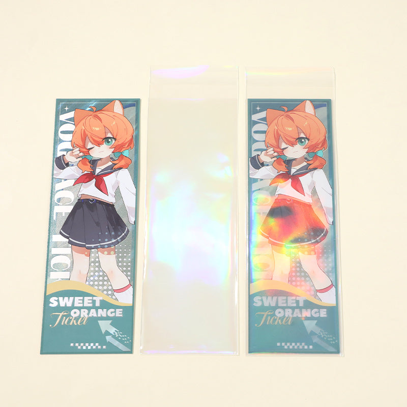 オリジナルホログラムチケット型厚盛り箔押しカード