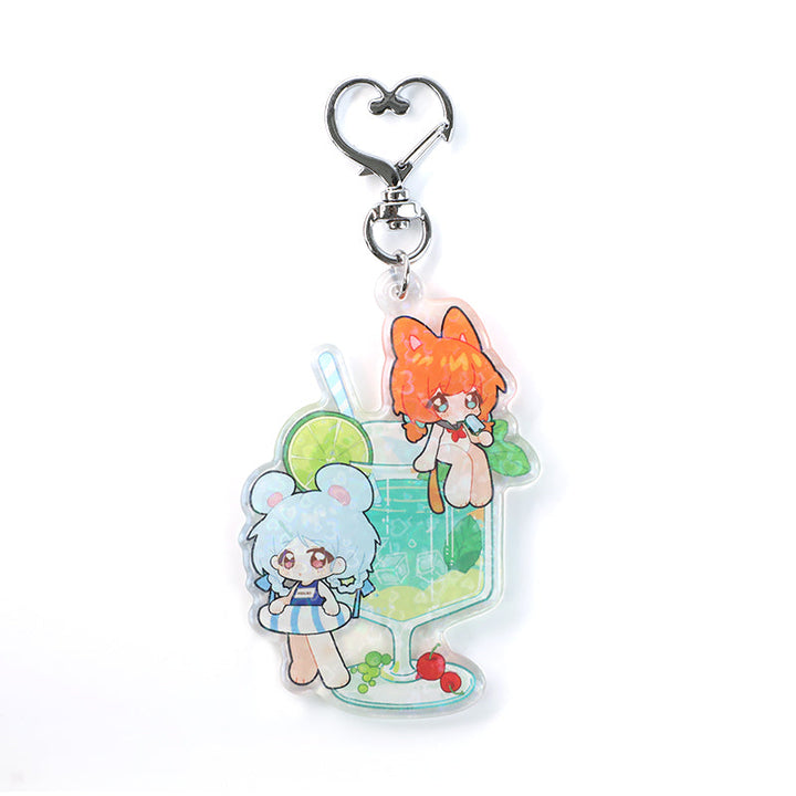 オリジナル角丸クリアアクリルキーホルダー