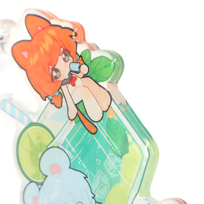 オリジナル角丸クリアアクリルキーホルダー