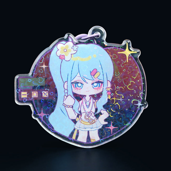 オリジナル角丸クリアアクリルキーホルダー