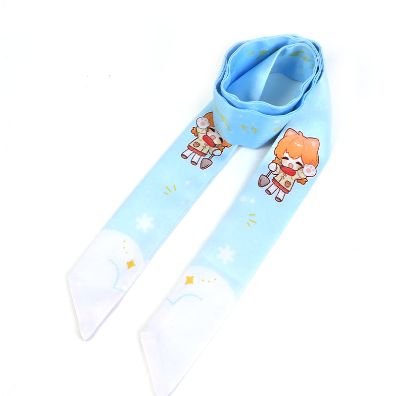 オリジナルシルク風スカーフヘアバンド