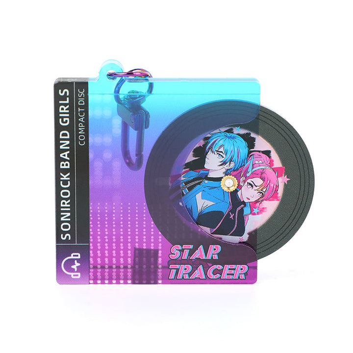 オリジナルスライド式回転CDアクリルキーホルダー