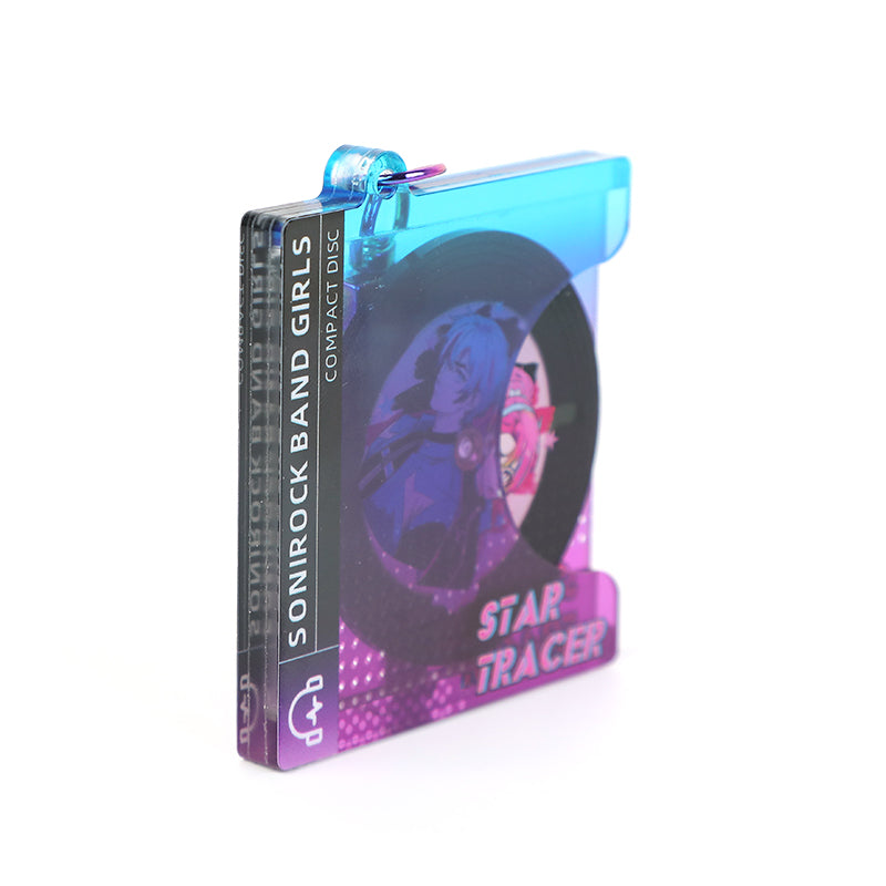 オリジナルスライド式回転CDアクリルキーホルダー