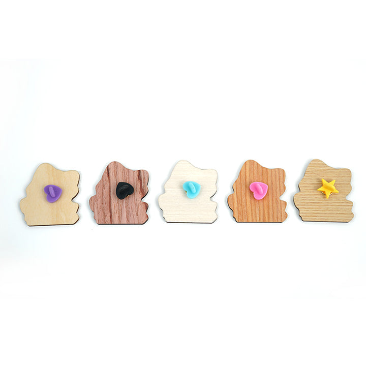 Custom Synthetic Wooden Pins Badges - VOGRACE