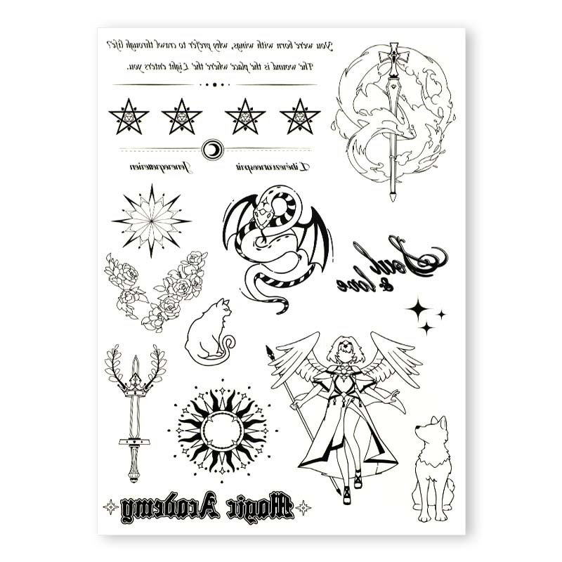 Custom Temporary Tattoo Sticker Sheets - VOGRACE