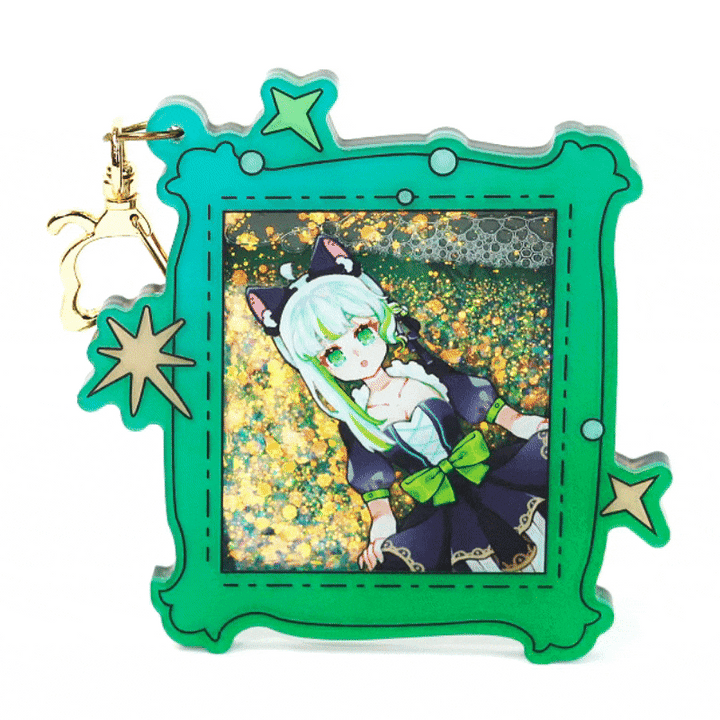 オリジナル厚めグリッターオイルアクリルキーホルダー