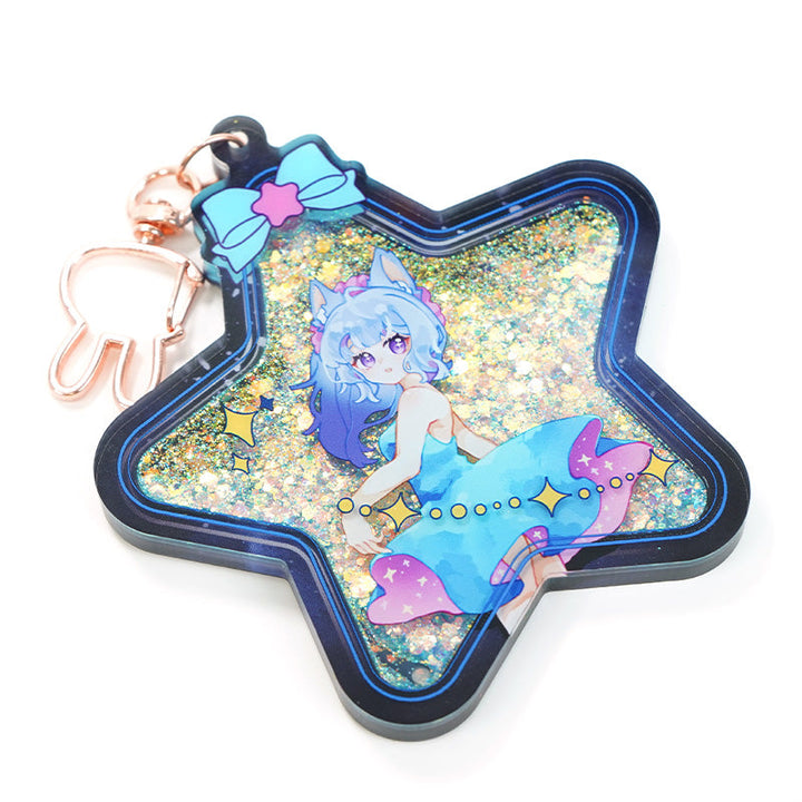 Custom Thicken Quicksand Liquid Keychains - VOGRACE