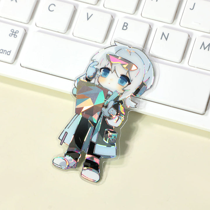 オリジナル透明箔押しステッカーシート