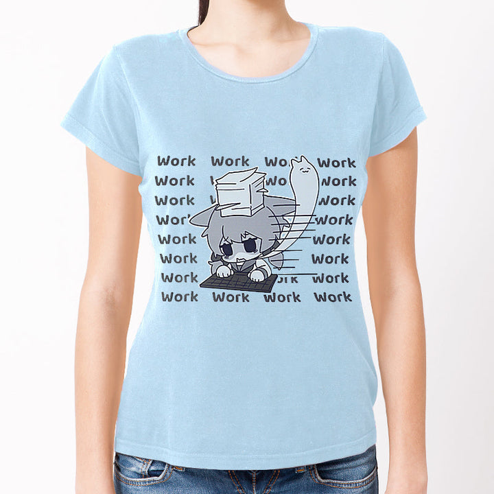 Custom Women T Shirts Printing Cotton Crew Neck T-Shirts - VOGRACE