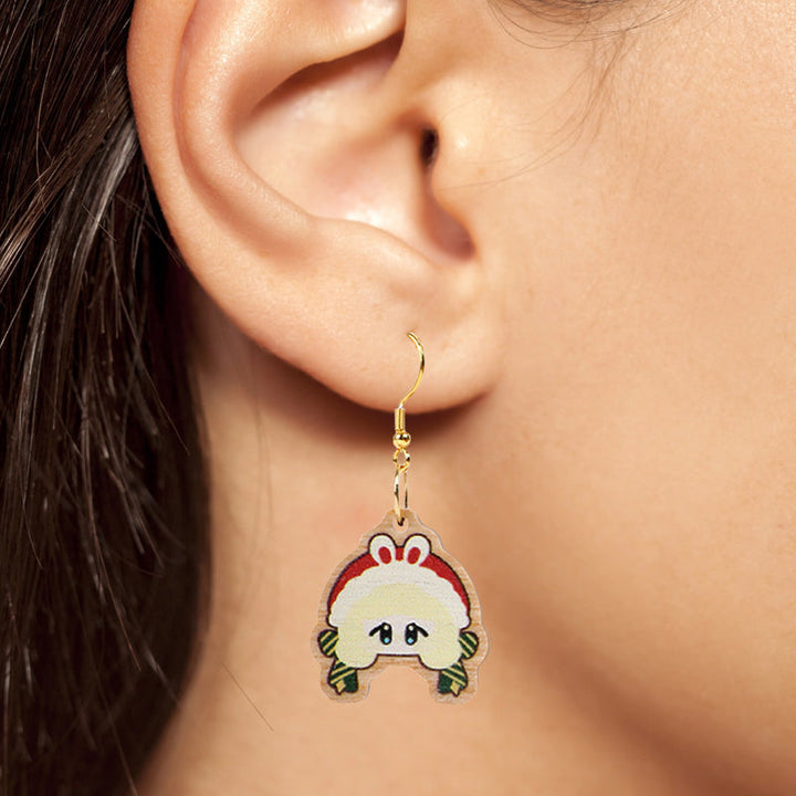 Custom Wooden Earrings Ear Stud - VOGRACE