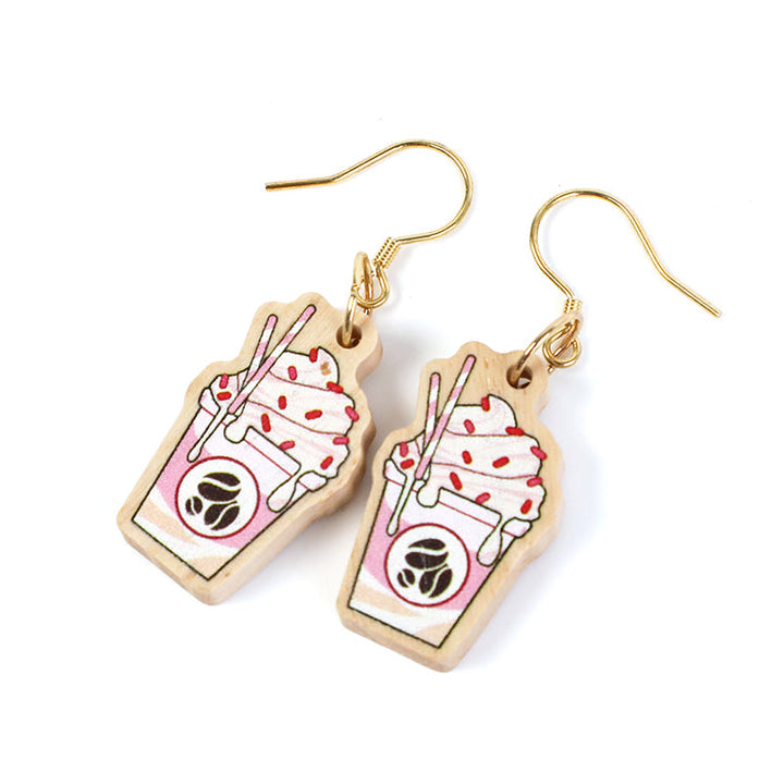 Custom Wooden Earrings Ear Stud - VOGRACE