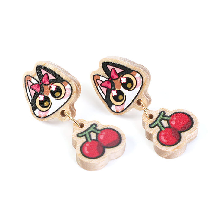 Custom Wooden Earrings Ear Stud - VOGRACE