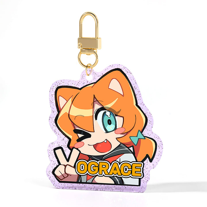 オリジナルグリッターアクリルキーホルダー