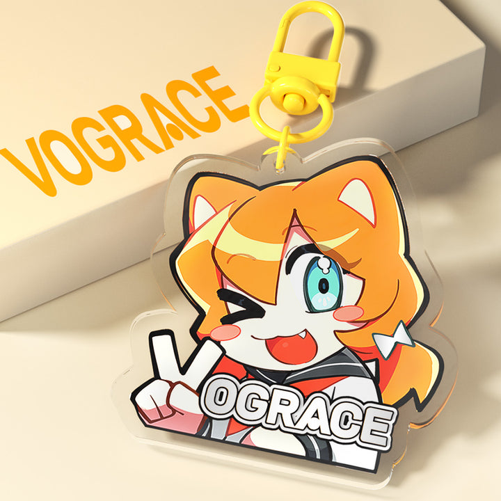 オリジナル箔押しアクリルキーホルダー