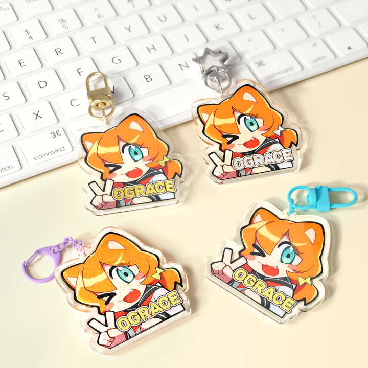 オリジナル箔押しアクリルキーホルダー