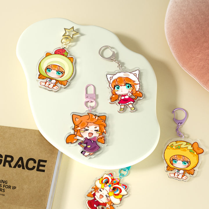 オリジナル箔押しアクリルキーホルダー