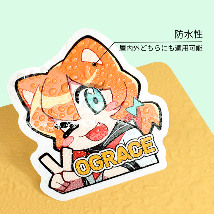 オリジナルパール紙ステッカー