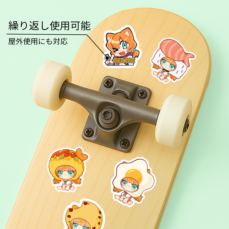 オリジナルパール紙ステッカー