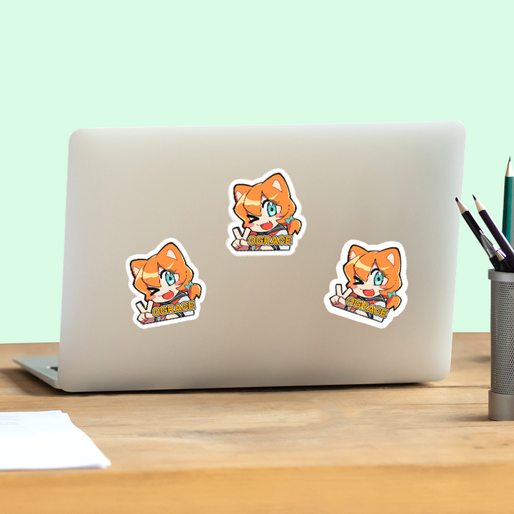 オリジナルパール紙ステッカー