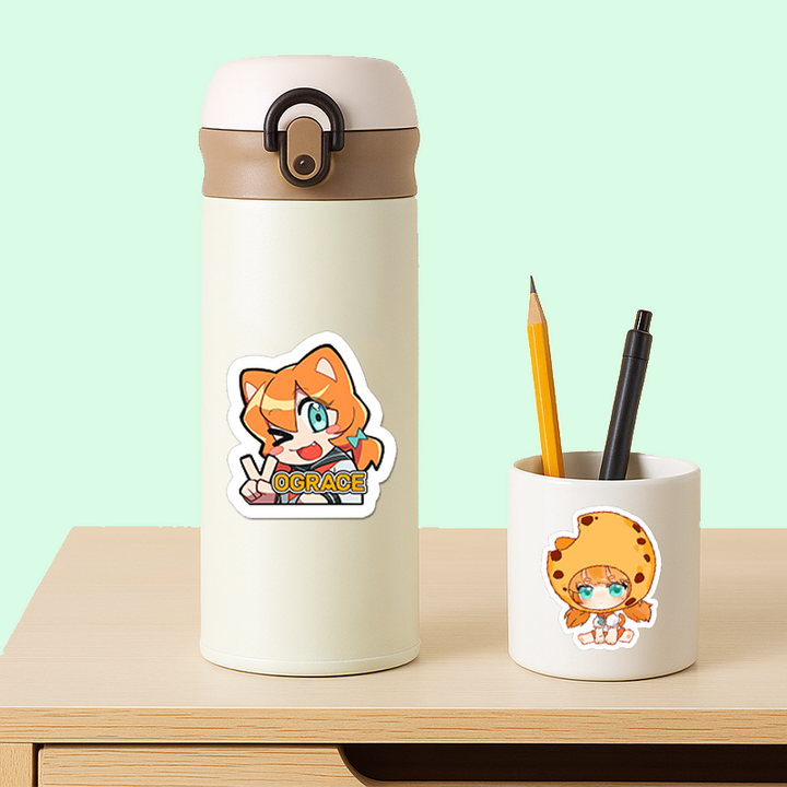 オリジナルパール紙ステッカー