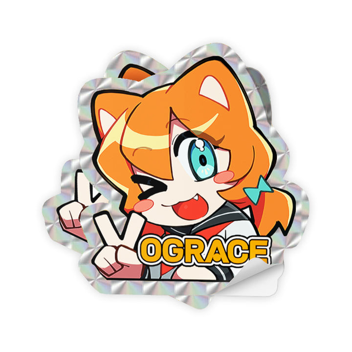 オリジナルスクエアホログラムステッカー