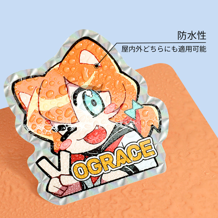 オリジナルスクエアホログラムステッカー