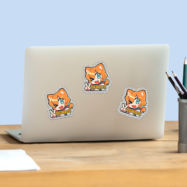 オリジナルスクエアホログラムステッカー