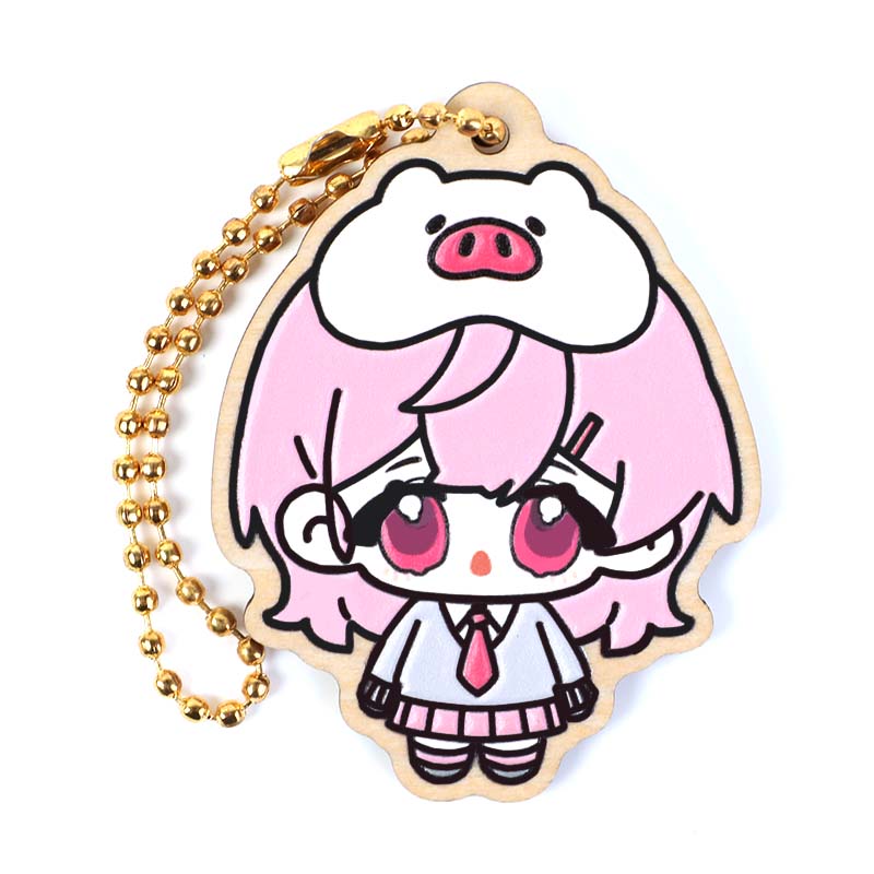 Custom Synthetic Wooden Soft Rubber Keychains - VOGRACE