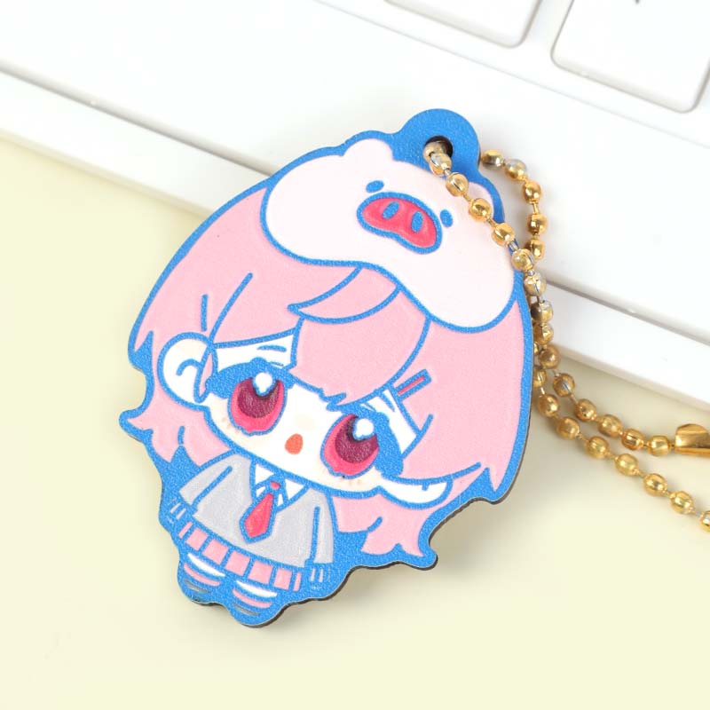 Custom Synthetic Wooden Soft Rubber Keychains - VOGRACE