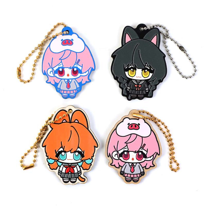 Custom Synthetic Wooden Soft Rubber Keychains - VOGRACE