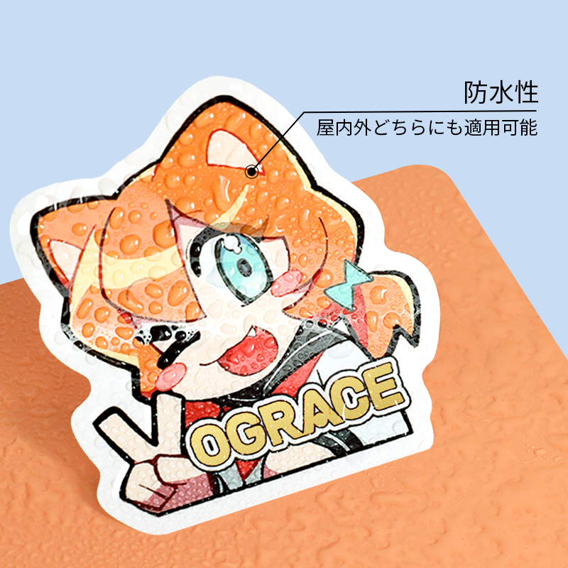 オリジナル箔押しステッカー