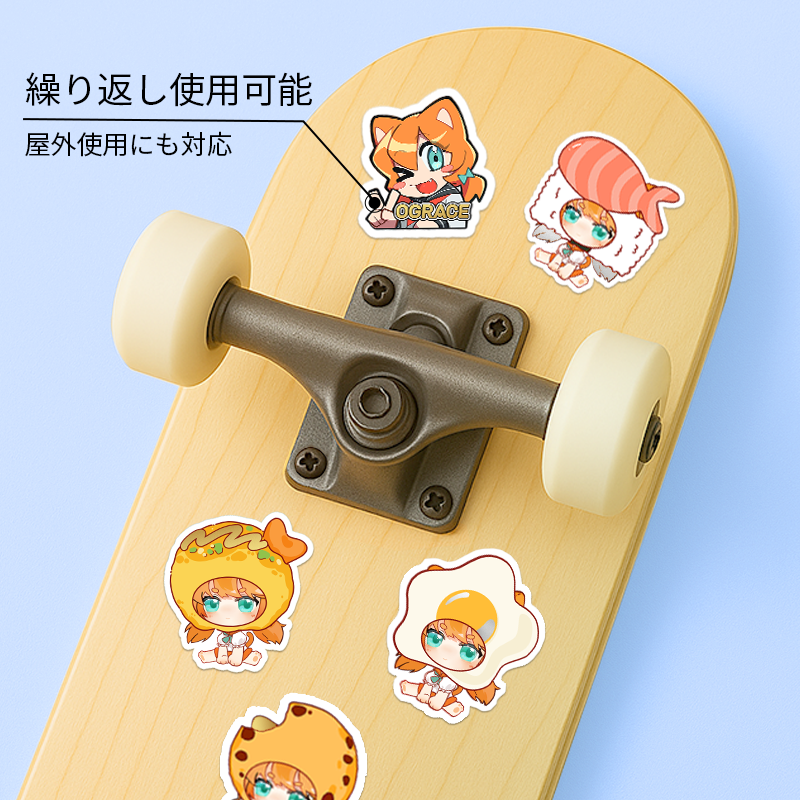 オリジナル箔押しステッカー
