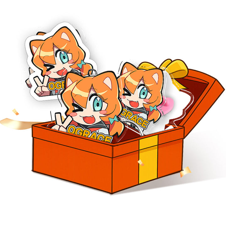 オリジナルキーホルダー＆ステッカー お試しパック（12点）