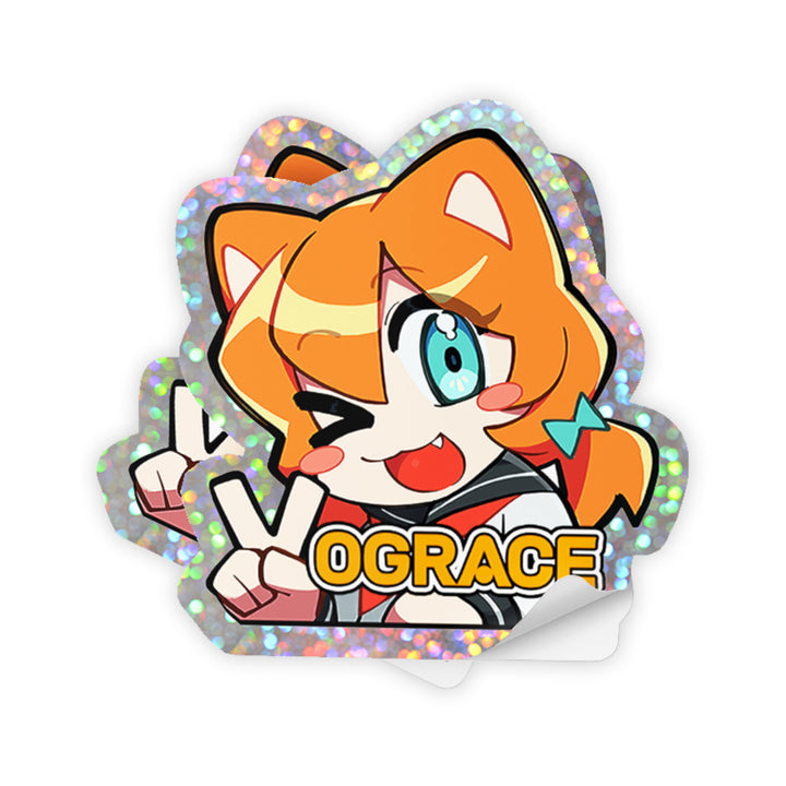 オリジナルグリッターホログラムステッカー