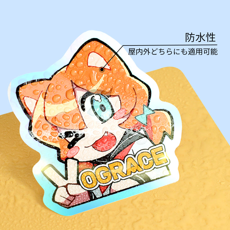 オリジナル蓄光ステッカー