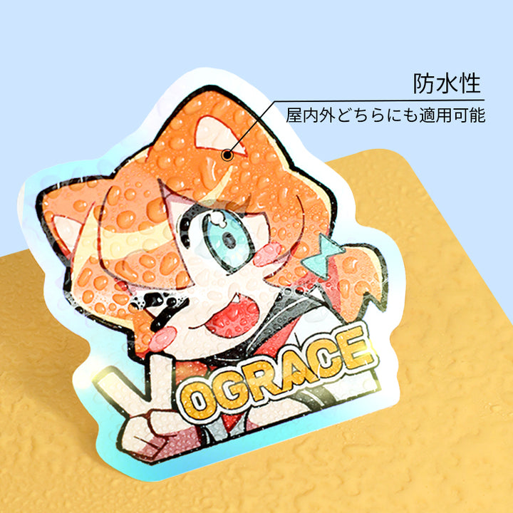 オリジナル蓄光ステッカー