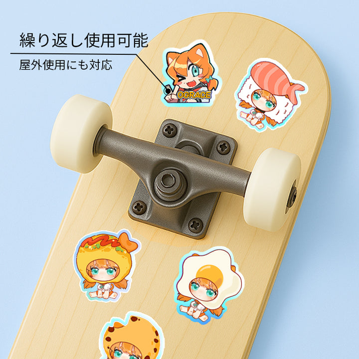 オリジナル蓄光ステッカー