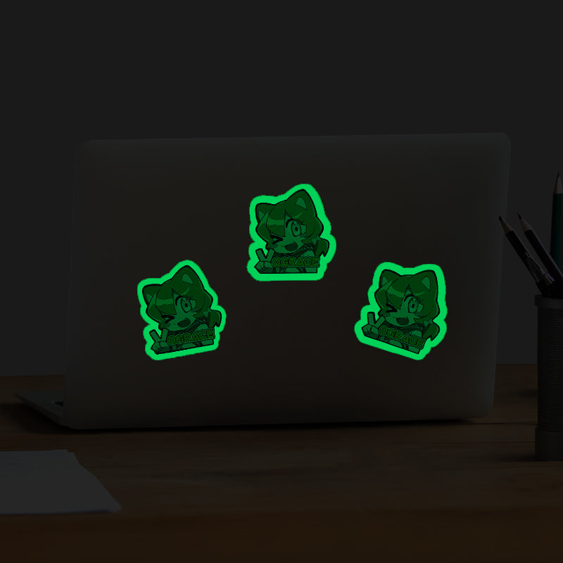 オリジナル蓄光ステッカー