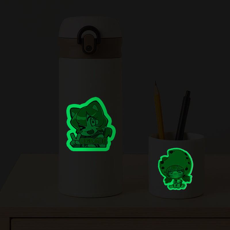 オリジナル蓄光ステッカー